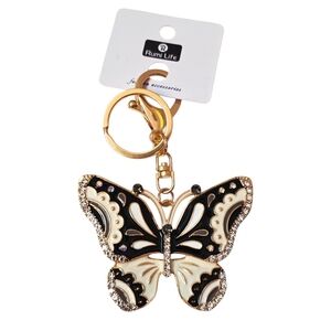 Black and White Butterfly Key Holder